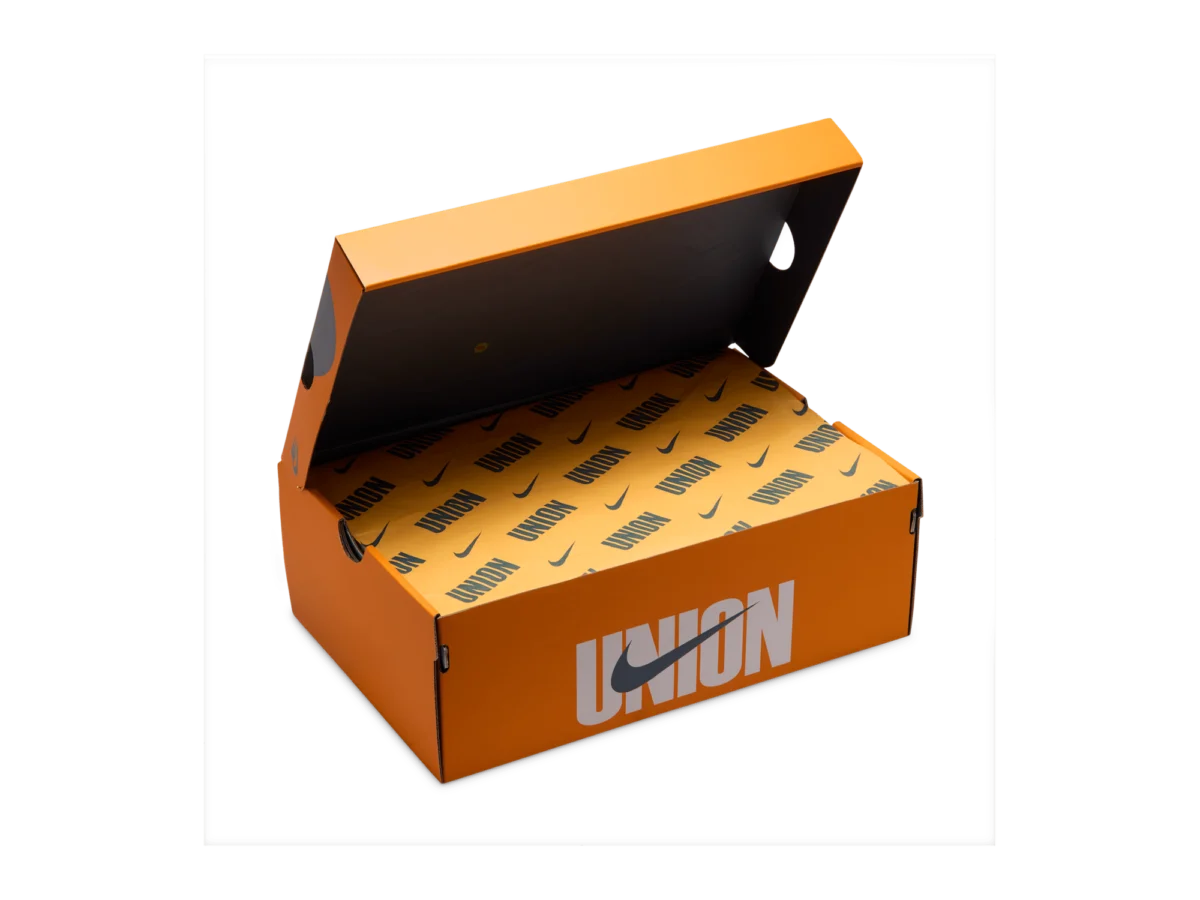 Orange Union shoebox for the Nike Dunk Low Fatigue