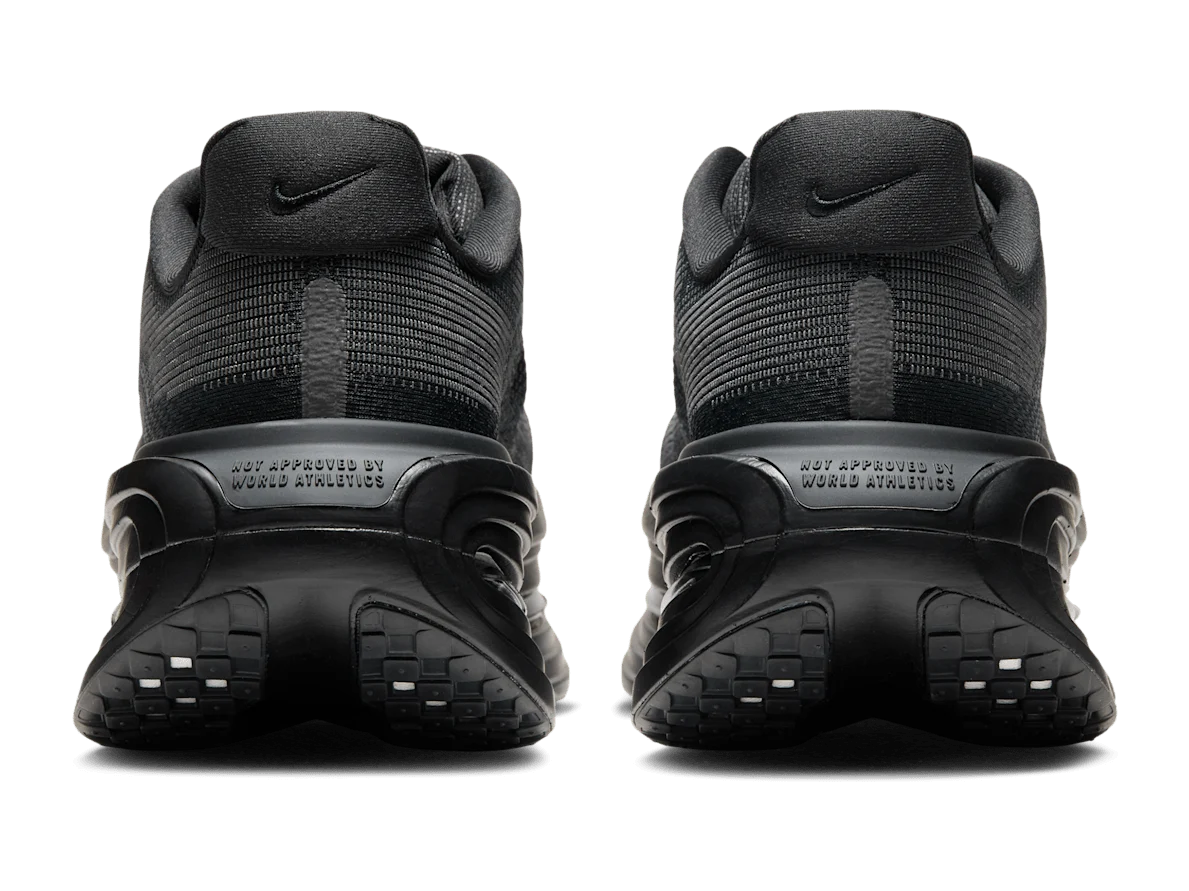 Nike Vomero Premium SP Skeleton pair from behind, Swoosh on the black heel
