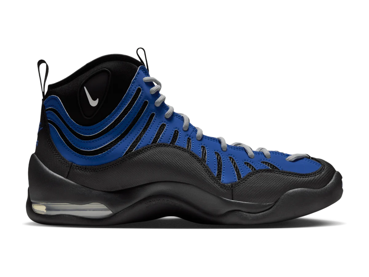 Nike Air Bakin High SP Varsity Royal, medial side, royal-blue ribs and visible heel Air