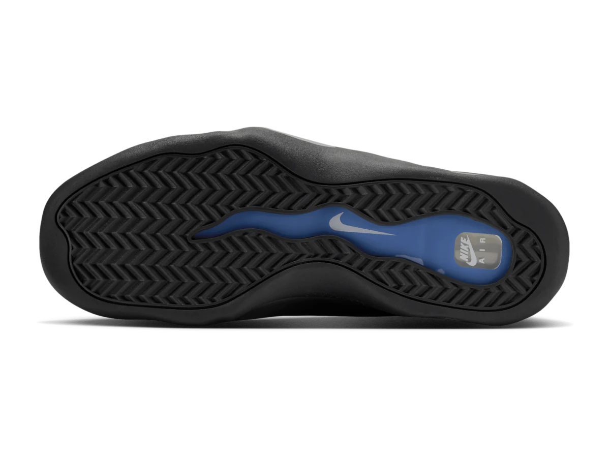 Nike Air Bakin High SP Varsity Royal, black outsole with a blue Air window