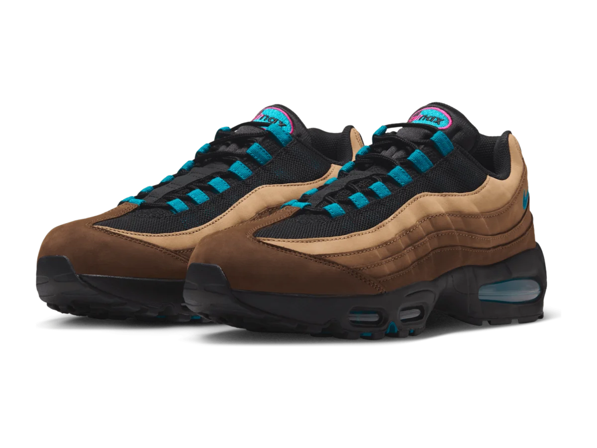 Nike Air Max 95 Big Bubble Cacao Wow, the pair from the front three-quarter